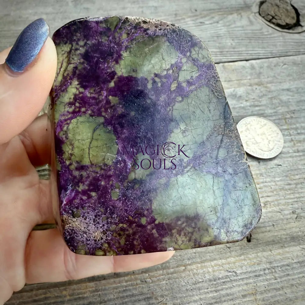 Stichtite with Serpentine Atlantisite Freeform – Barberton, South Africa (14 oz)