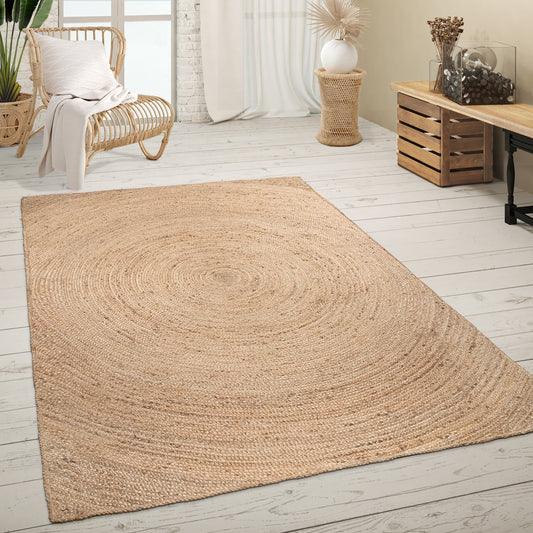 Jute Rug  - geometric circles