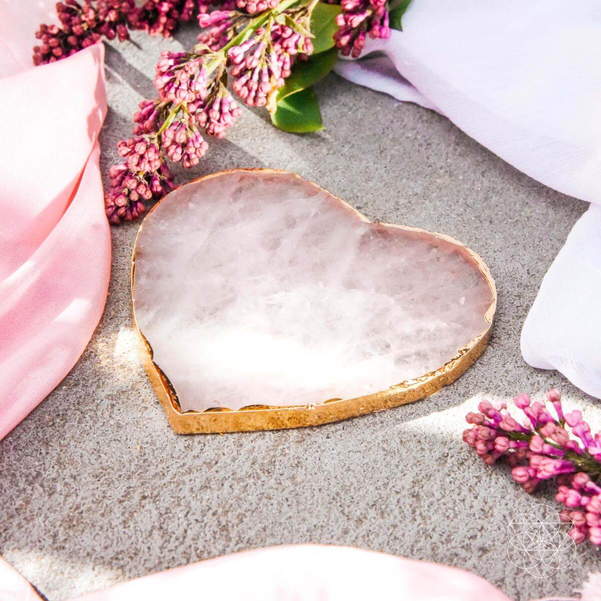 Rose Quartz Coasters (2 pcs)