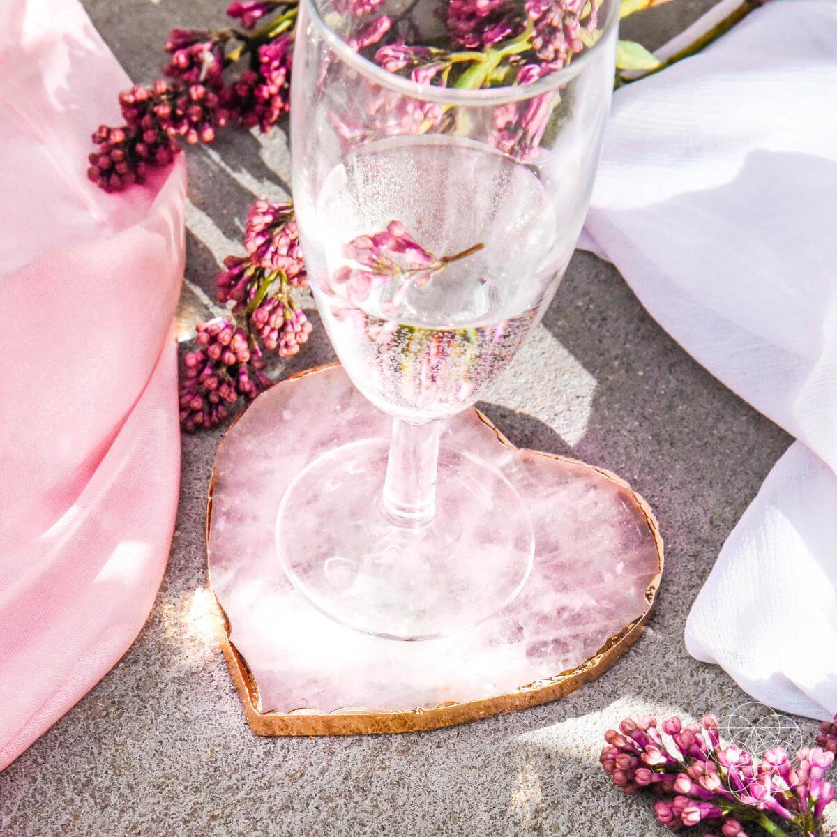 Rose Quartz Coasters (2 pcs)