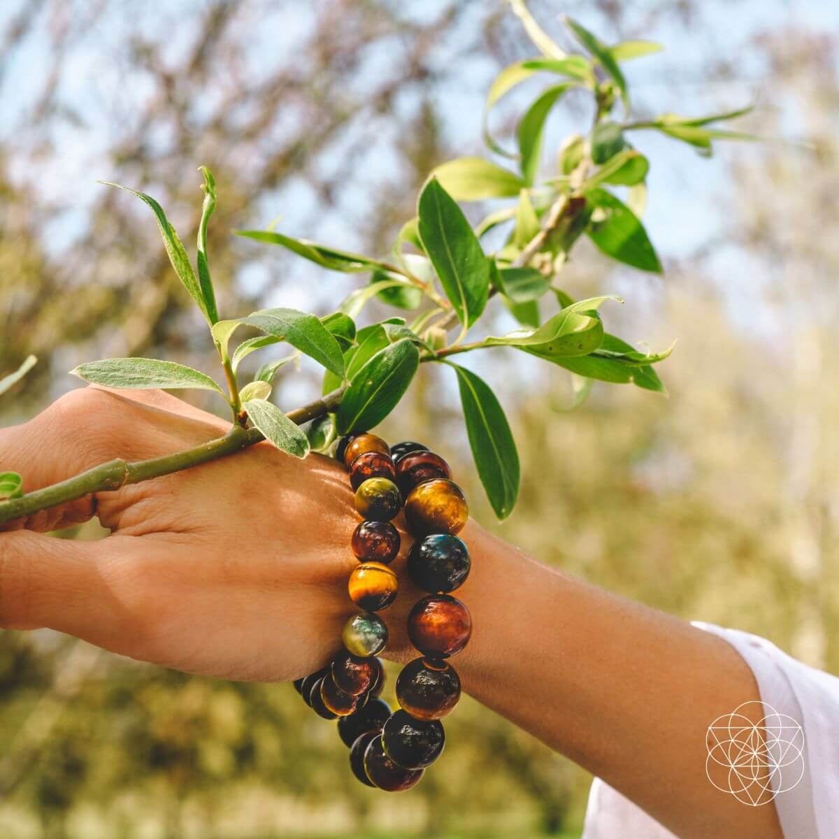 Multi-Colored Tiger's Eye Protection Bracelet