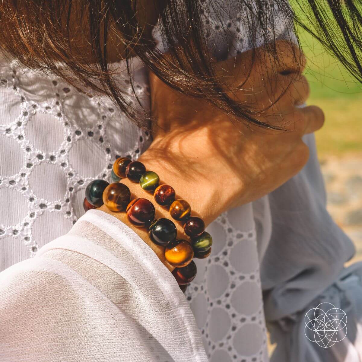 Multi-Colored Tiger's Eye Protection Bracelet