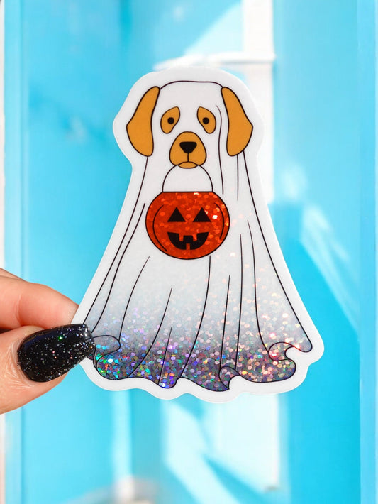 Trick Or Treat Doggy Sticker