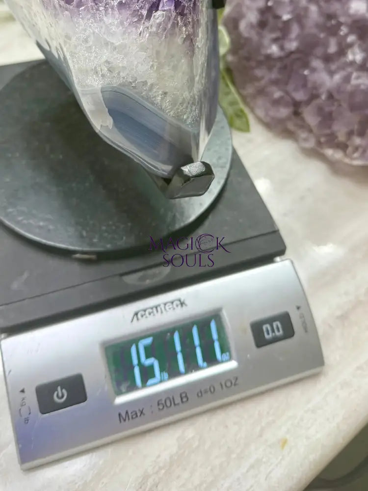 Uruguay Rare DARK Purple Geode on stand -- 15.5 lbs!!