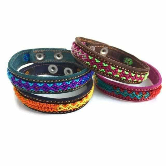 Vista Leather Adjustable Friendship Bracelet - Mexico