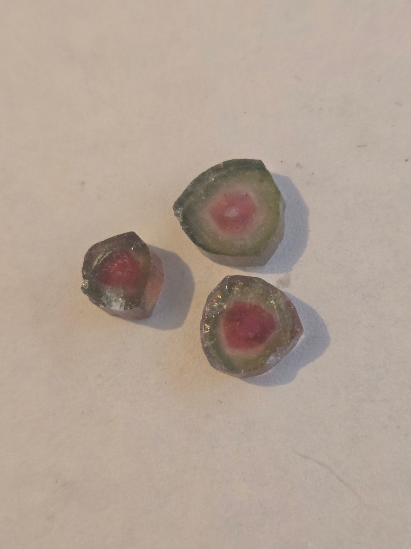 Watermelon tourmaliine slices