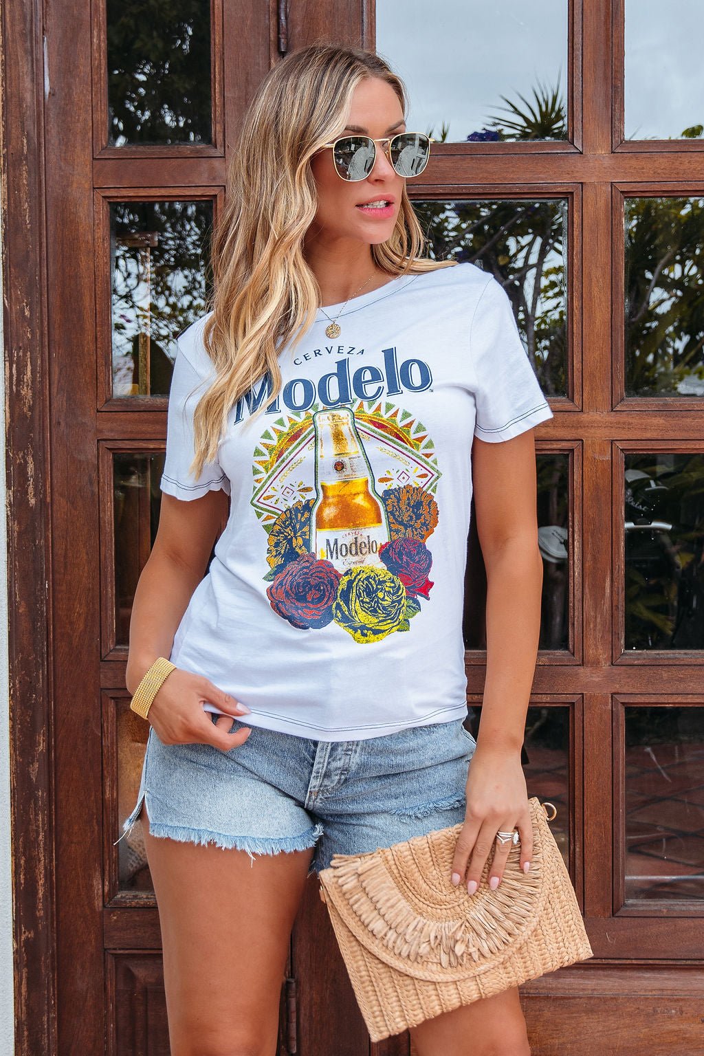 White Cerveza Modelo Graphic Tee