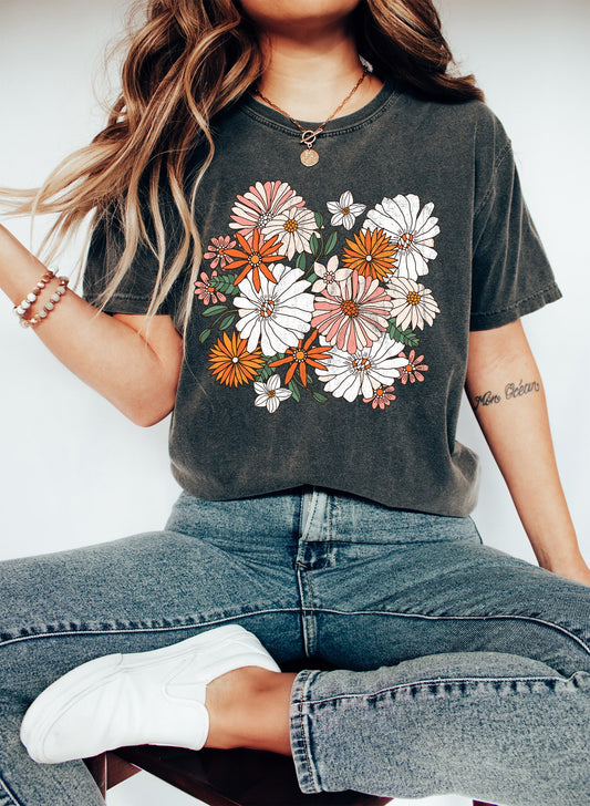 Boho Wildflowers - Comfort Colors Tshirt