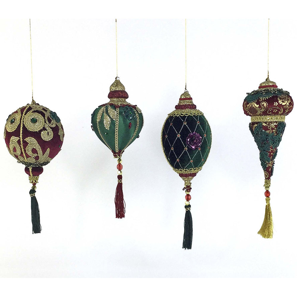 Handmade, Super Detailed Winter Balsam & Berry Ornaments -- Assortment of 4 by Katherine's Collection