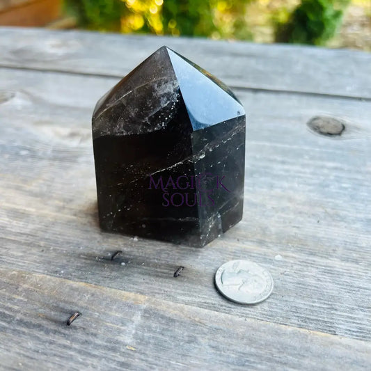 XL Smoky Quartz Crystal Tower – Polished Natural Point