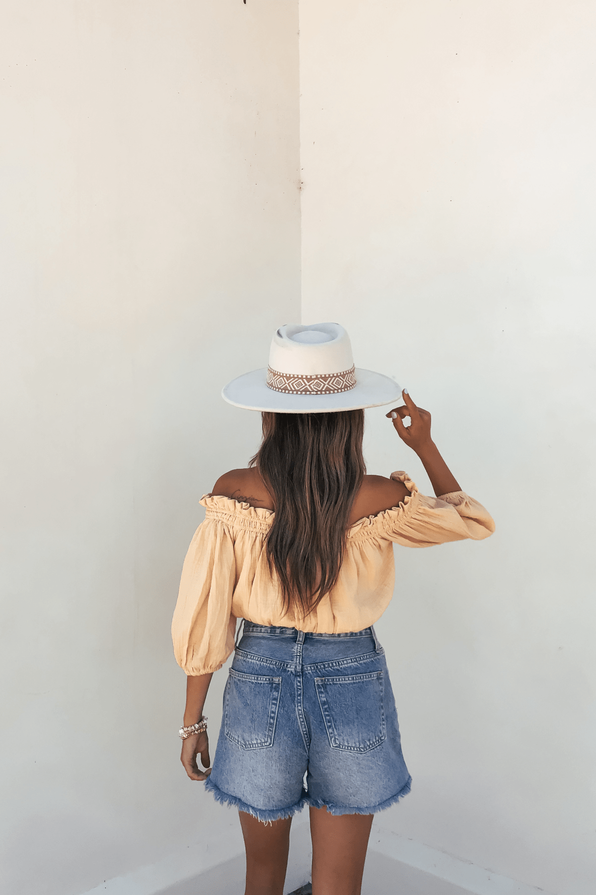 Yellow Bubble Hem Off The Shoulder Top