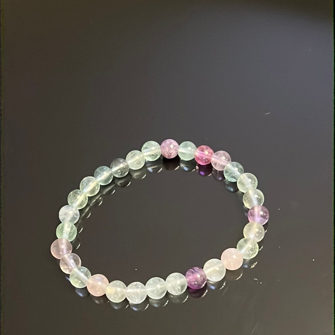 Rainbow Fluorite Bracelet - protective & grounding
