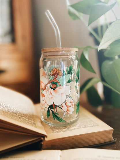 Peony Fey Glass, handmade