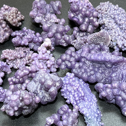 Purple Grape Agate Crystal Clusters – Natural Quartz Formations (1–2")