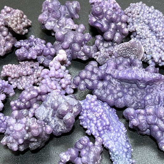 Purple Grape Agate Crystal Clusters