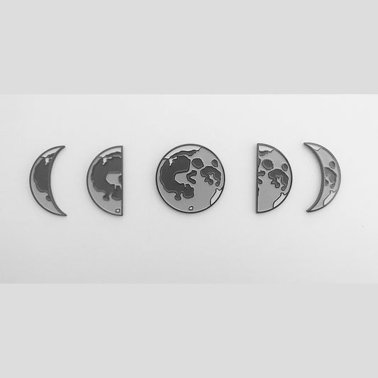 Moon Phases Pin Set of 5