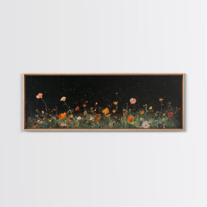 Dark & Moody Wild Flowers Canvas Print