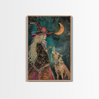 Witch and Dog - Wall Art