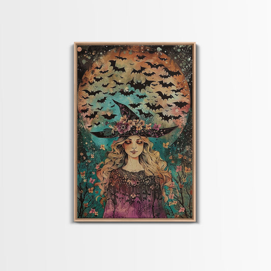 Witch with Bats  - Wall Art