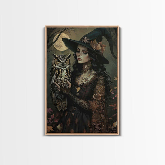 Witch with Owl - Wall Art