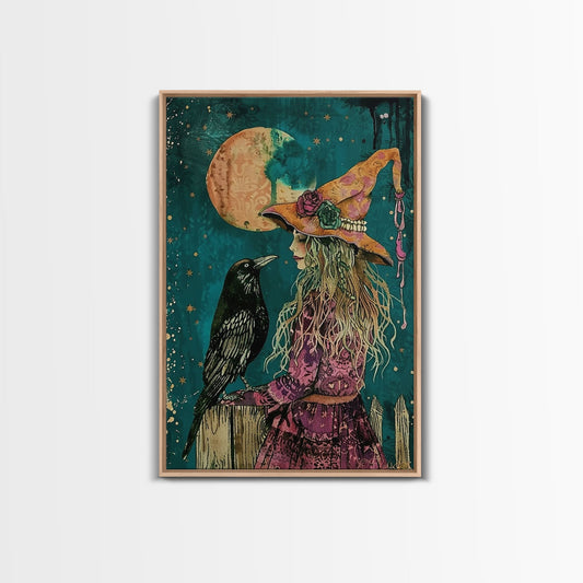 Witch and Crow  - Wall Art