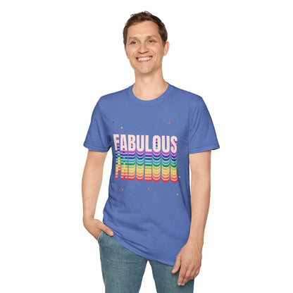 Bespattered Facade Rainbow Fabulous Unisex Softstyle T-Shirt