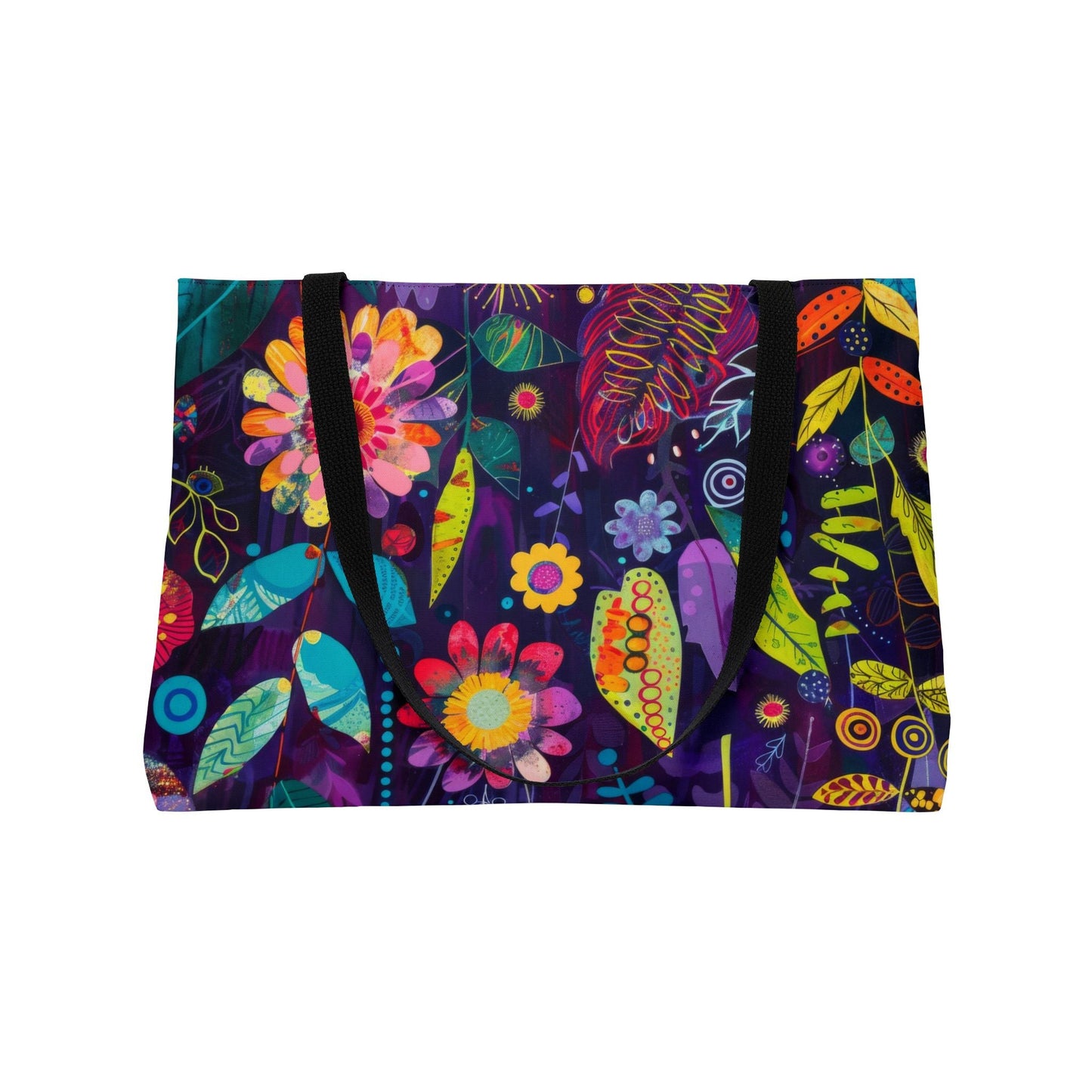 Bespattered Facade Colorful Flowers Weekender Beach Tote Bag