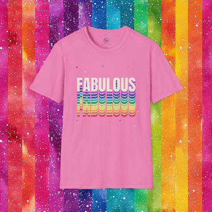 Bespattered Facade Rainbow Fabulous Unisex Softstyle T-Shirt