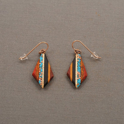 TEARDROP TURQUOISE COPPER EARRINGS (PAIR)