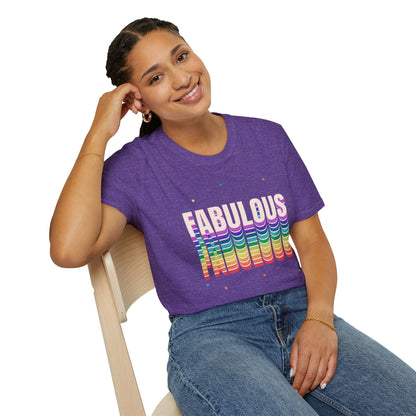 Bespattered Facade Rainbow Fabulous Unisex Softstyle T-Shirt