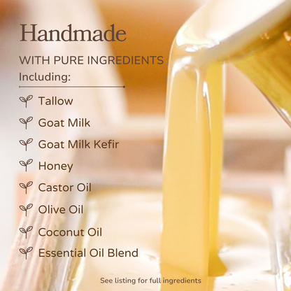Sweet Almond + Honey -- Handmade Tallow Soap Bar