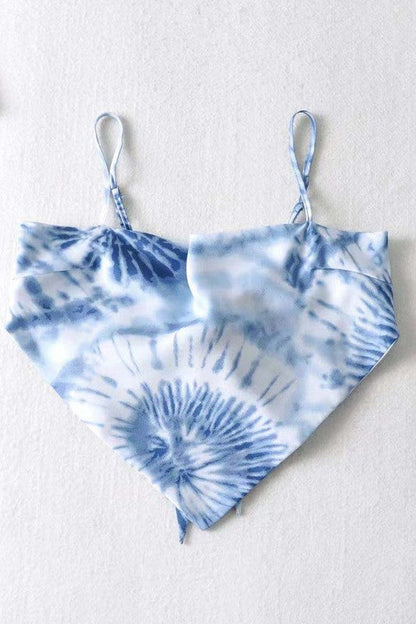 Cropped scarf tank top