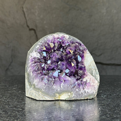 Large Amethyst Crystal Stone, Deep Purple Uruguayan Amethyst Geode , Anniversary Gift for Collectors