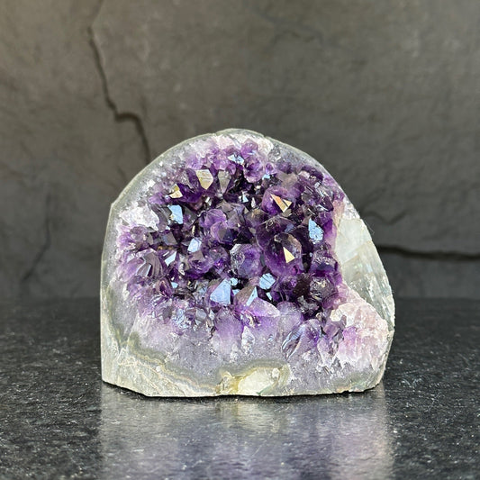 Large Amethyst Crystal Stone, Deep Purple Uruguayan Amethyst Geode , Anniversary Gift for Collectors