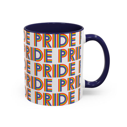 Bespattered Facade Pride Rainbow Ribbon Letters Mug | Eight Colors | 11oz or 15oz