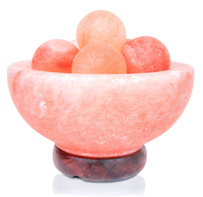 Himalayan Salt Lamp/Bowl with Massage Balls