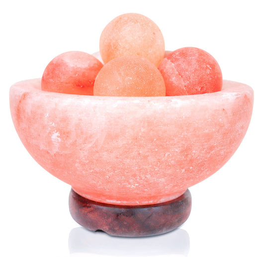 Himalayan Salt Lamp/Bowl with Massage Balls