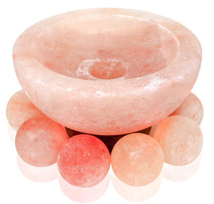 Himalayan Salt Lamp/Bowl with Massage Balls