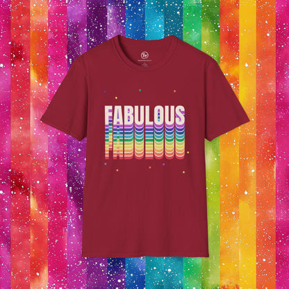 Bespattered Facade Rainbow Fabulous Unisex Softstyle T-Shirt