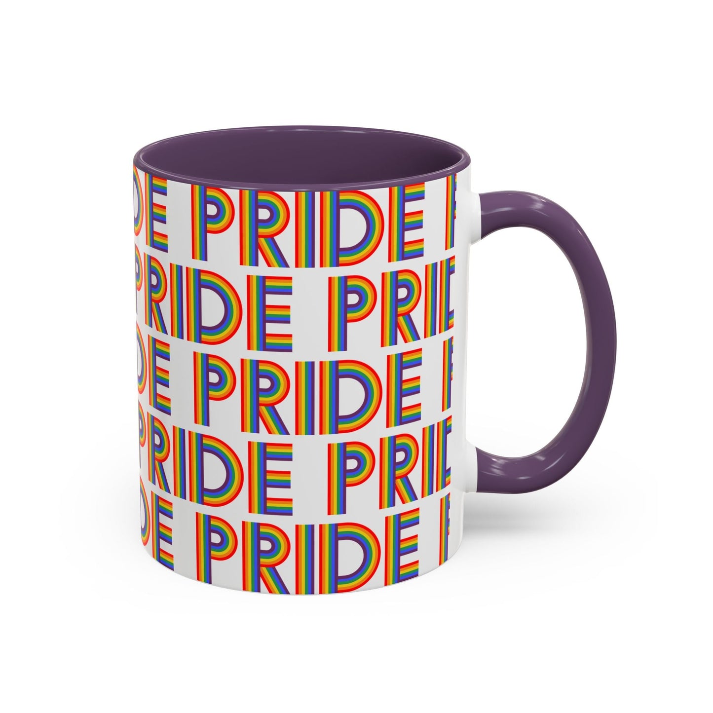 Bespattered Facade Pride Rainbow Ribbon Letters Mug | Eight Colors | 11oz or 15oz
