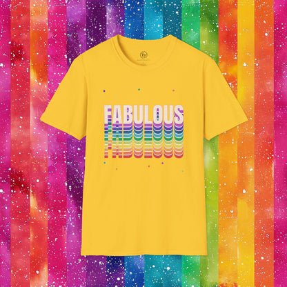 Bespattered Facade Rainbow Fabulous Unisex Softstyle T-Shirt