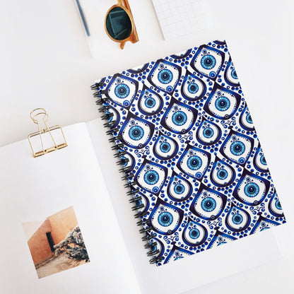 Bespattered Facade Evil Eye Spiral Notebook - Lined Pages