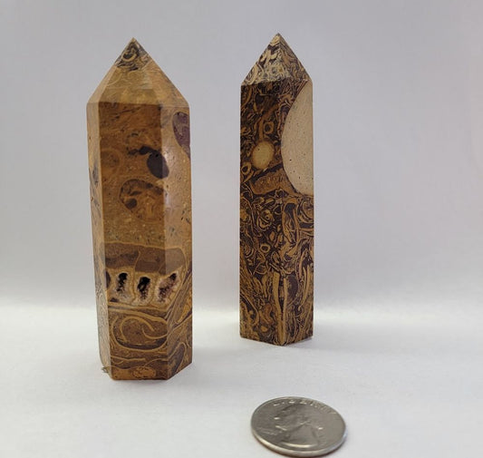 Calligraphy Jasper Obelisk - Large