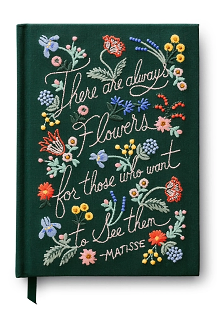 Floral Embroidered Journal