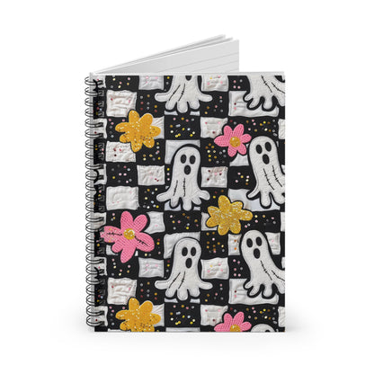 Boo In Bloom Spiral Notebook - Ruled Line