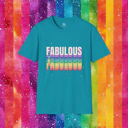 Bespattered Facade Rainbow Fabulous Unisex Softstyle T-Shirt