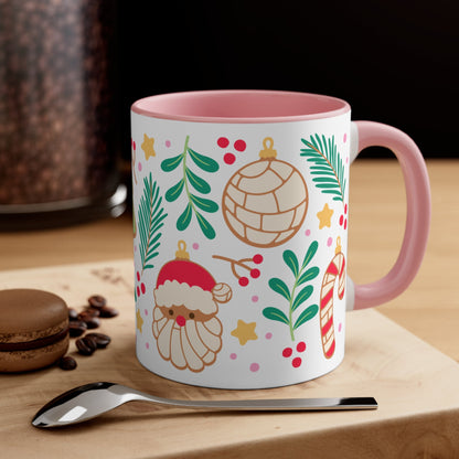 Navidad pan dulce Coffee Mug, 11oz for Mexican friends or Mexican mom. Concha mug. Regalo de navidad para mexicanos y latinos.