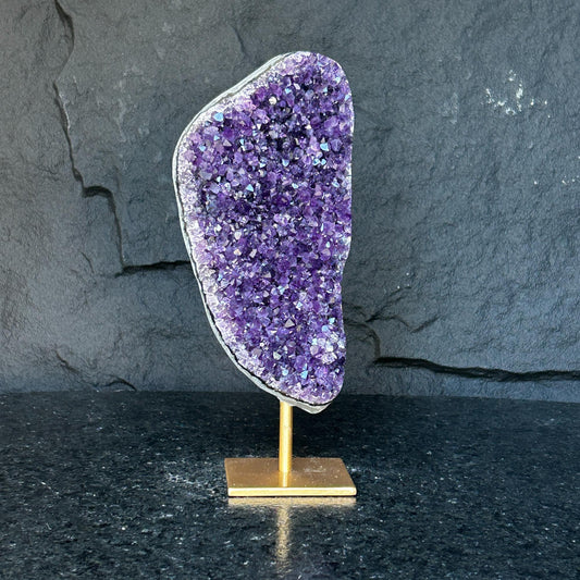 Incredible Crystal with Display Stand, Large Quartz, Amethyst geode on stand