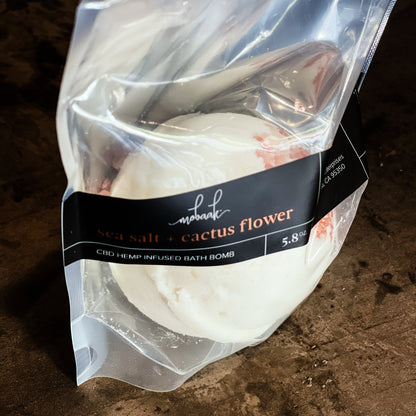 Sea Salt + Cactus Flower - Hemp Infused Bath Bomb