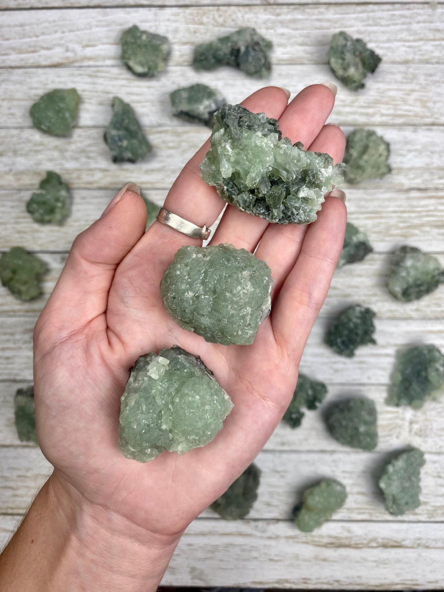 Prehnite with Epidote Cluster